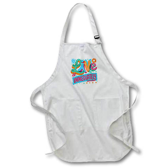 Apron - Colorful Live Immediately Self Motivation Quotes 3dRose-Inspirational quotes
