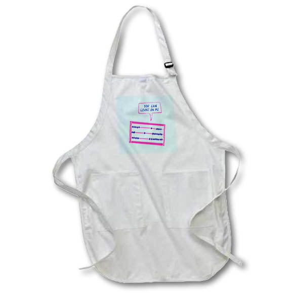 Apron - You Can Count On Me Abacus Cute Love Quotes 3dRose-Funny quotes