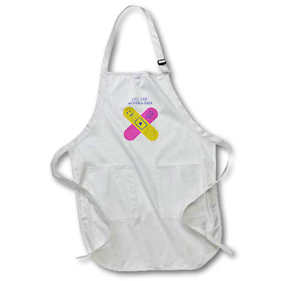 Apron - Let Us Stick With Each Other Love Quotes 3dRose-Funny quotes