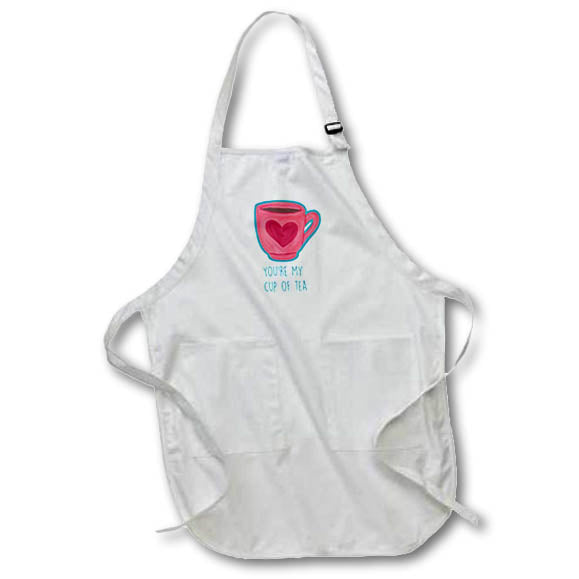 Apron - You Are My Cup Of Tea Cute Love Quotes 3dRose-Funny quotes
