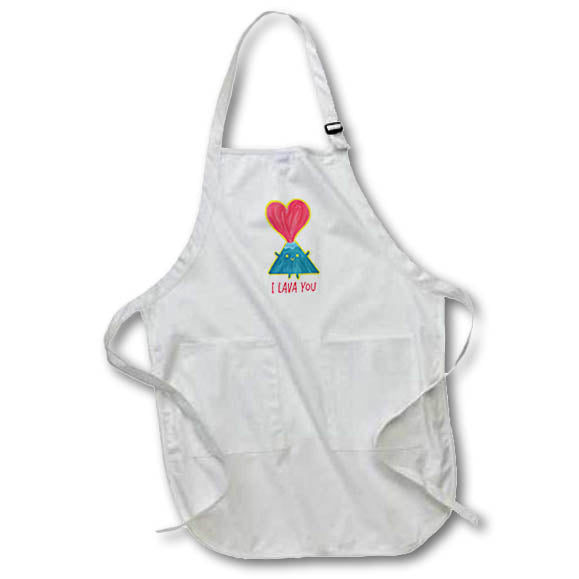 Apron - I Lava You Volcano Cute Love Quotes 3dRose-Funny quotes