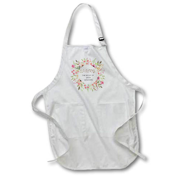 Apron - Image with a text SPRING the music of open windows. s Sayings Collection about SPRING