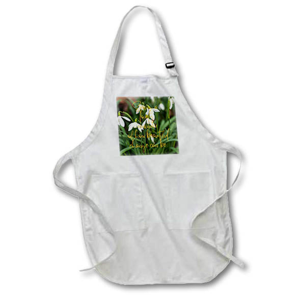 Apron - Image with a text spring a lovely reminder of how beautiful change s Sayings Collection about SPRING