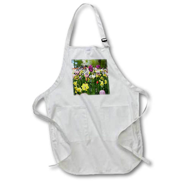 Apron - Image with a text Spring will come and so is happiness s Sayings Collection about SPRING