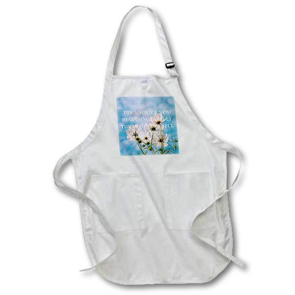 Apron - Image with a text the magic of new beginning s Sayings Collection about SPRING