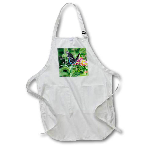 Apron - Image with a text when you drink the water remember the spring s Sayings Collection about SPRING