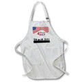 Apron - Image of Soldiers Stand Under Happy July Fourth With USA Flag lens Art by Florene - Fourth Of July