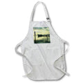 Apron - Image of Gray and Yellow Skies At Boat Dock in Island Florida lens Art by Florene - Sunset Impressions