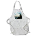 Apron - Image of Majestic Powder Blue Silver Pinkish Sky Famous Naples Pier lens Art by Florene - Sunset Impressions