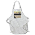 Apron - Image of Fishing Off Famous Matlacha Bridge With Yellow Silver Skies lens Art by Florene - Sunset Impressions