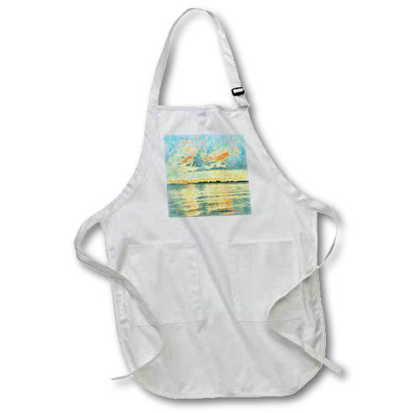 Apron - Image of Multi Color Sky And Clouds Reflected In River Stunning View lens Art by Florene - Sunset Impressions