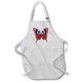 Apron - Pretty Patriotic Red White and Blue Stars and Stripes Butterfly Cute Illustrations