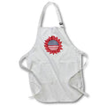 Apron - Pretty Patriotic Red White and Blue Stars and Stripes Flower Cute Illustrations