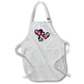 Apron - Cute Patriotic USA Red White and Blue Hearts Illustration Cute Illustrations