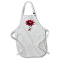 Apron - Cute Red Smiling Daisy Flower On A Spring Illustration Cute Illustrations