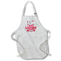 Apron - Pink and White Bear With A Heart That Says My Mommy Is The Bestest Cute Illustrations