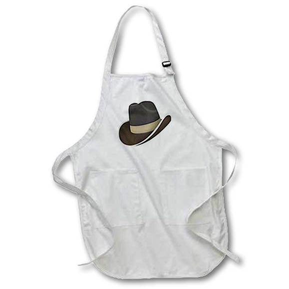 Apron - Brown Cowboy Hat Illustration Cute Illustrations