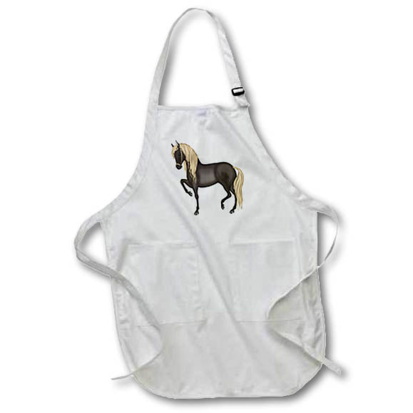 Apron - Brown Horse With A Blonde Mane Illustration Cute Illustrations