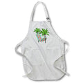 Apron - Orange and Mint Green Hammock Between Two Palm Trees Illustration Cute Illustrations