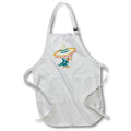 Apron - Cute Green Parrot In A Sombrero Hat Illustration Cute Illustrations