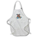 Apron - Cute Brown and Blue Chef Bear With A Cooking Pot Illustration Cute Illustrations