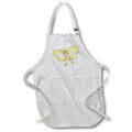 Apron - Cute Yellow and White Smiling Ornamental Butterfly Illustration Cute Illustrations