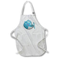 Apron - Cute Blue and White Pudgy Fish Illustration Cute Illustrations