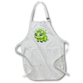 Apron - Cute Smiling Bright Green Dinosaur Illustration Cute Illustrations