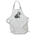 Apron - Pretty Black and White Cat Illustration Cute Illustrations