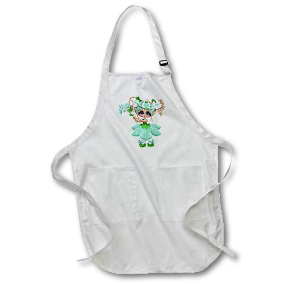 Apron - Cute Mint Green Glamour Blonde Garden Fairy Girl Illustration Cute Illustrations