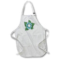 Apron - Cute Aqua Green Flower and Leaves Illustration Cute Illustrations