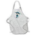 Apron - Cute Blonde Garden Glamour Girl In Turquoise Gardening Clothes Cute Illustrations