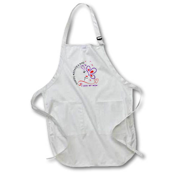 Apron - I love my mom Milas Art - Mothers day