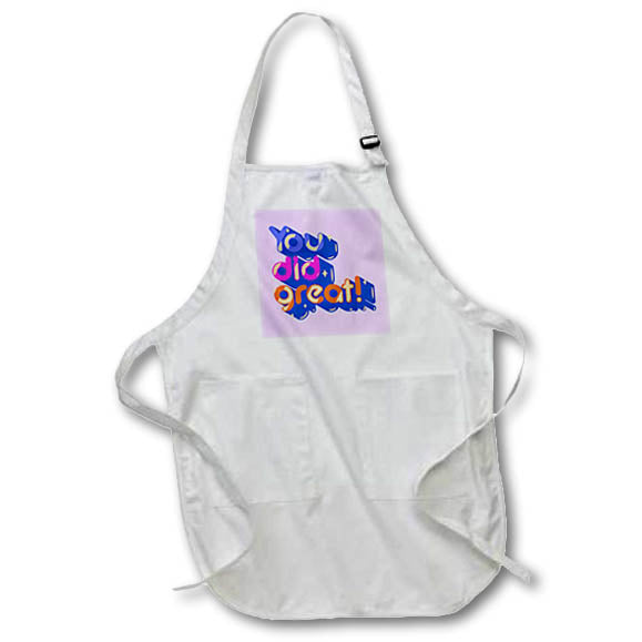 Apron - You Did Great Graduation Greetings 3dRose - Rosette - Graduation