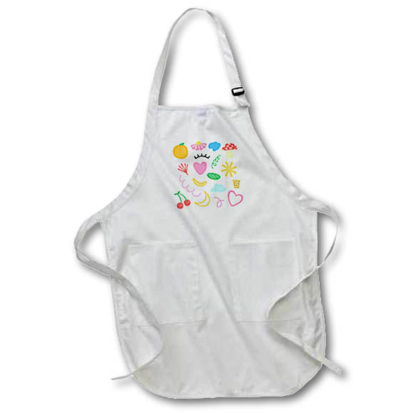 Apron - Hippie Cute Random Deisgn 3dRose - Rosette - Hippie Designs