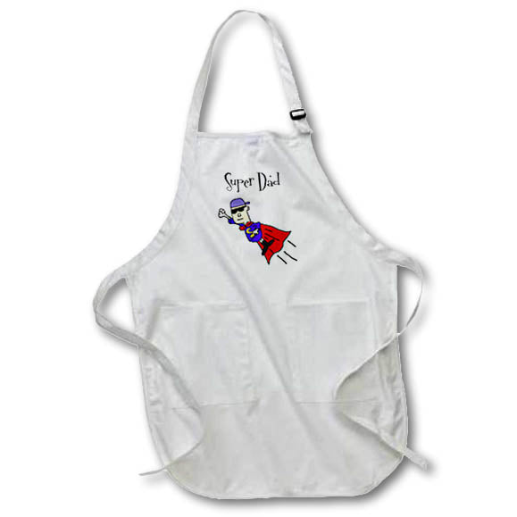 Apron - Funny Cute Super Dad Flying Superhero Fathers Day Funny