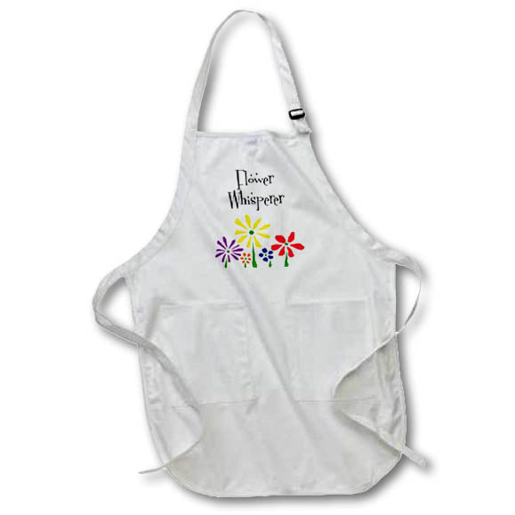 Apron - Cool Colorful Funny Flower Whisperer with Garden Daisy Flowers Sports and Hobbies