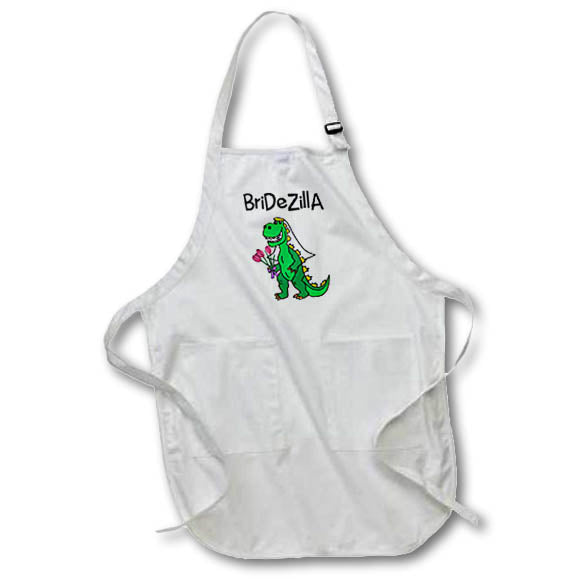 Apron - Funny Cute Bridezilla Bride Wedding Bridal Satire Cartoon Wedding and Love