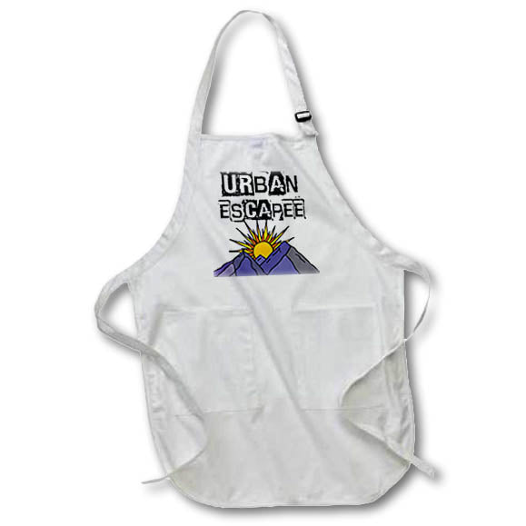 Apron - Cute Funny Urban Escapee Remote Working Mountains no City Funny