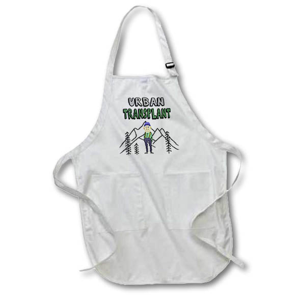 Apron - Cute Funny Urban Transplant Remote Working Mountains no City Funny