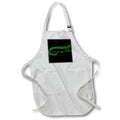 Apron - Cute Funny Cool Alligator Outline Silhouette Art for Gator Fans Animals