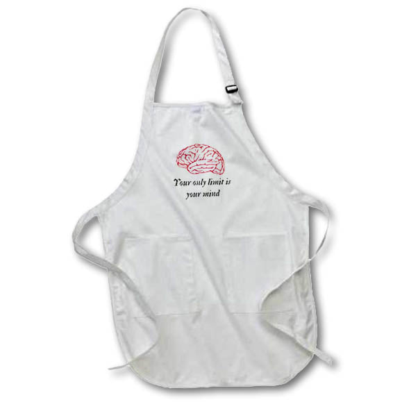 Apron - Your Only Limit Is Your Mind Motivation Quotes 3dRose- Inspirational quotes