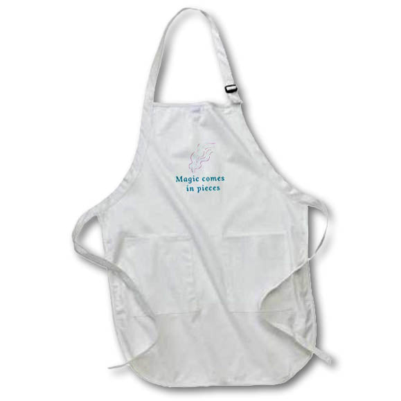 Apron - Magic Comes In Pieces Motivation Quotes 3dRose- Inspirational quotes