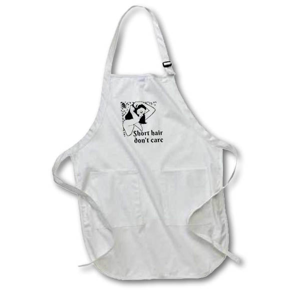 Apron - Short Hair Do Nut Care Motivation Quotes 3dRose- Inspirational quotes