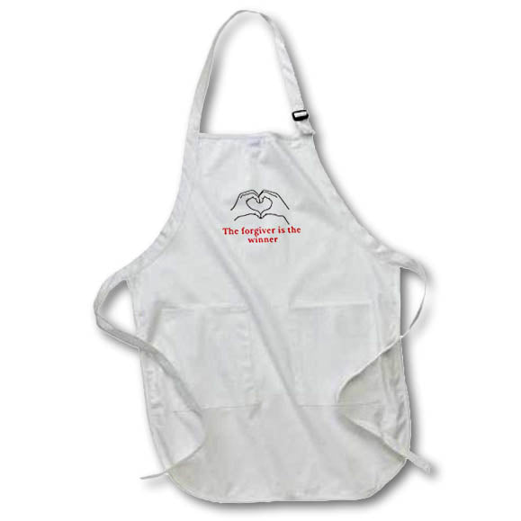 Apron - The Forgiver Is the Winner Motivation Quotes 3dRose- Inspirational quotes
