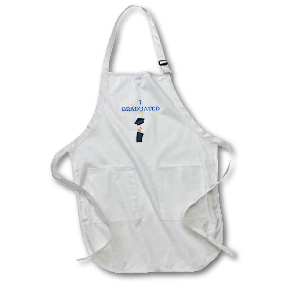 Apron - I Graduated Celebarating Success 3dRose- Graduation Greetings