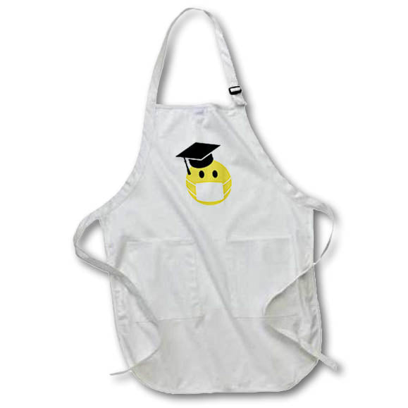 Apron - Emoji with Face Mask Gift for Graduation 3dRose - Rosette - Graduation