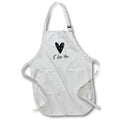 Apron - I Love You Gift for Loves Ones 3dRose - Rosette - Love