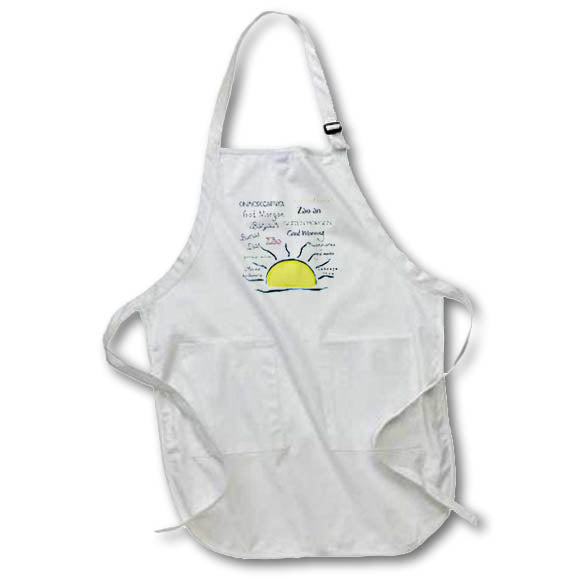 Apron - Sunrise With Good Morning Text Written In Different Languages Art - Sunrise