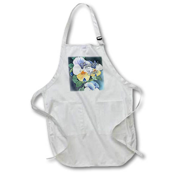 Apron - Pansies With Text Art - Plants
